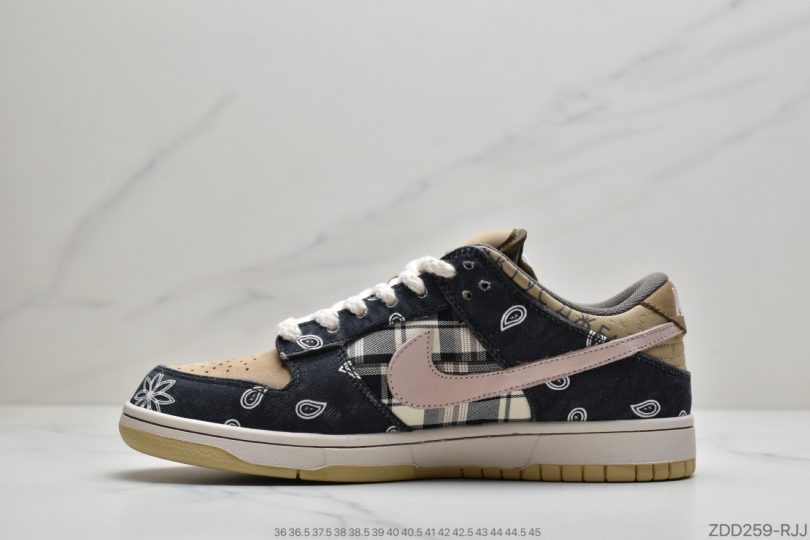 腰果花, 板鞋, 低帮板鞋, Travis Scott, SB Dunk Low, Dunk Low, Dunk, AF1 - 耐克Travis Scott × SB Dunk Low 腰果花配色低帮板鞋