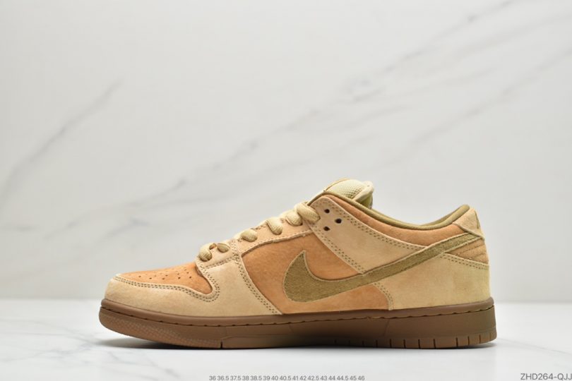 小麦色, Wheat Mocha, SB Dunk Low Pro, SB Dunk Low, Nike SB Dunk Low, Nike SB Dunk, Dunk Low, Dunk - 耐克Nike SB Dunk Low Pro “Wheat Mocha” 小麦色 落叶黄低帮运动滑板鞋