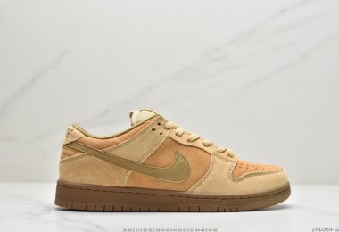 耐克Nike SB Dunk Low Pro “Wheat Mocha” 小麦色 落叶黄低帮运动滑板鞋