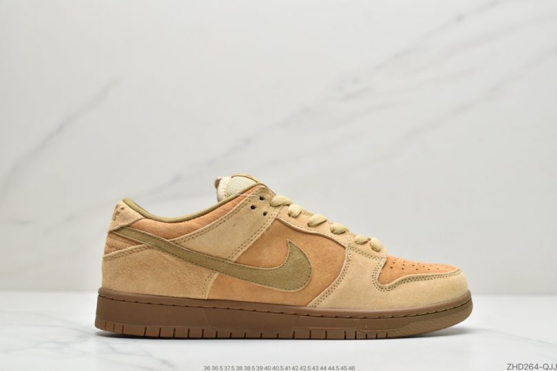 小麦色, Wheat Mocha, SB Dunk Low Pro, SB Dunk Low, Nike SB Dunk Low, Nike SB Dunk, Dunk Low, Dunk - 耐克Nike SB Dunk Low Pro “Wheat Mocha” 小麦色 落叶黄低帮运动滑板鞋