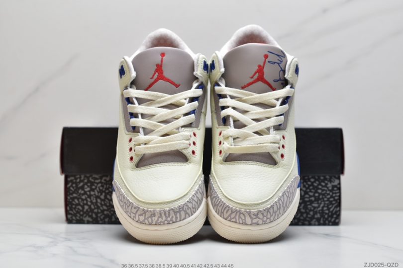 爆裂纹, 公牛, 乔丹篮球鞋, Knicks, Jordan, AJ3, Air Jordan 3, Air Jordan - 乔丹 Air Jordan 3 Retro “Knicks”AJ3 尼克斯乔丹3代白蓝橘篮球鞋