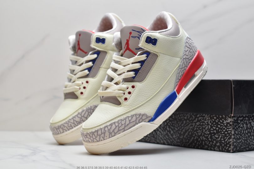 爆裂纹, 公牛, 乔丹篮球鞋, Knicks, Jordan, AJ3, Air Jordan 3, Air Jordan - 乔丹 Air Jordan 3 Retro “Knicks”AJ3 尼克斯乔丹3代白蓝橘篮球鞋