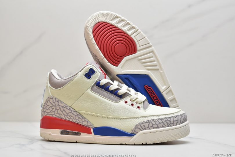 爆裂纹, 公牛, 乔丹篮球鞋, Knicks, Jordan, AJ3, Air Jordan 3, Air Jordan - 乔丹 Air Jordan 3 Retro “Knicks”AJ3 尼克斯乔丹3代白蓝橘篮球鞋