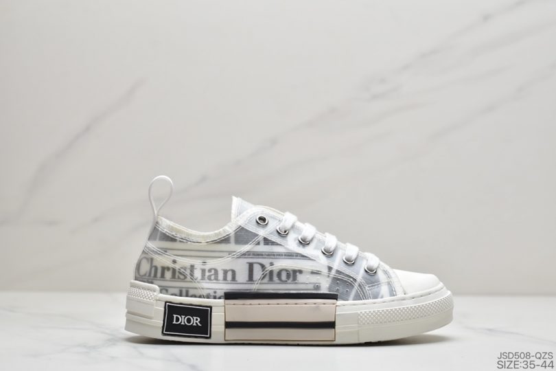 高帮, 板鞋, HIGH, Dior - 迪奥Dior B23 Oblique High Top Sneakers透明印花高筒板鞋