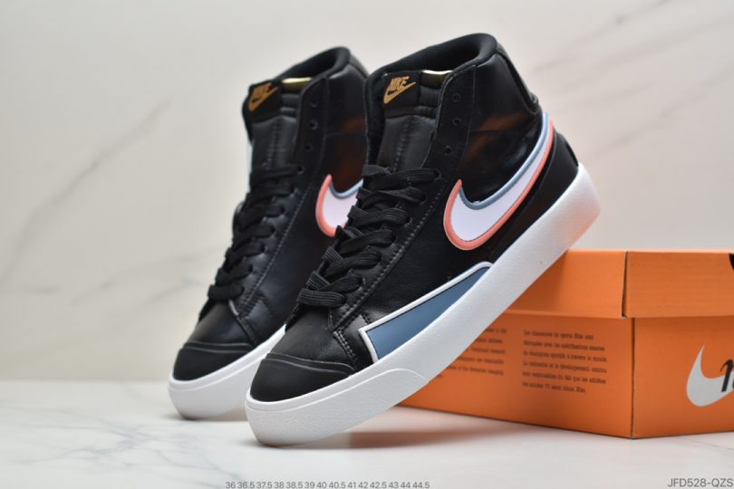 运动板鞋, 开拓者, Zoom, Nike Blazer Mid '77, Nike Blazer Mid, Blazer Mid, Blazer, Black - Nike Blazer Mid '77 Infinite “Rubberized Black” 黑粉 经典开拓者中帮百搭休闲运动板鞋