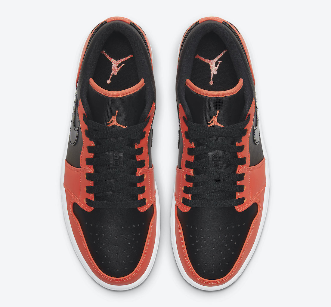Swoosh, Orange, Jumpman, Jordan, Black, Air Jordan 1 Low, Air Jordan 1, Air Jordan