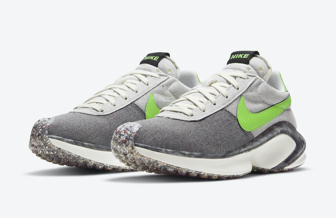 采用再生材料制成的Nike D / MS / X Waffle“ Mean Green”