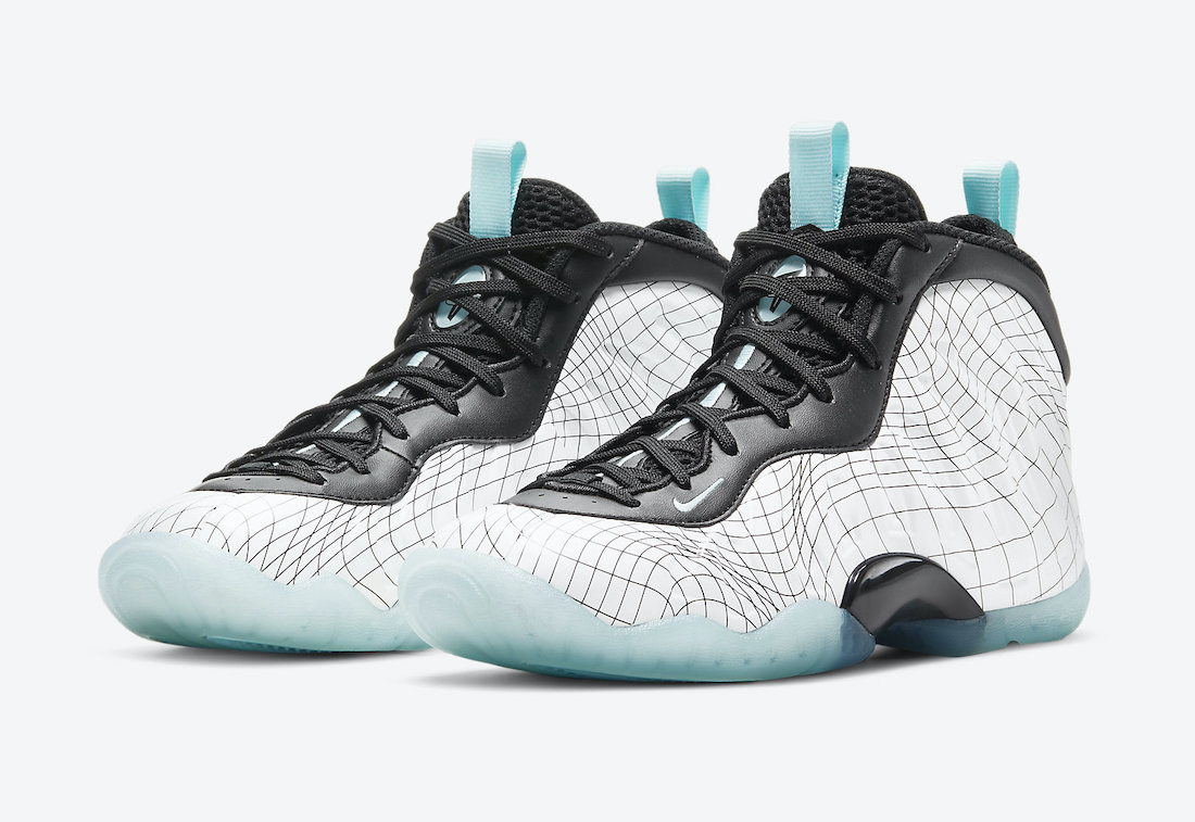 带有网格图形的Nike Little Posite One“ Glacier Ice”