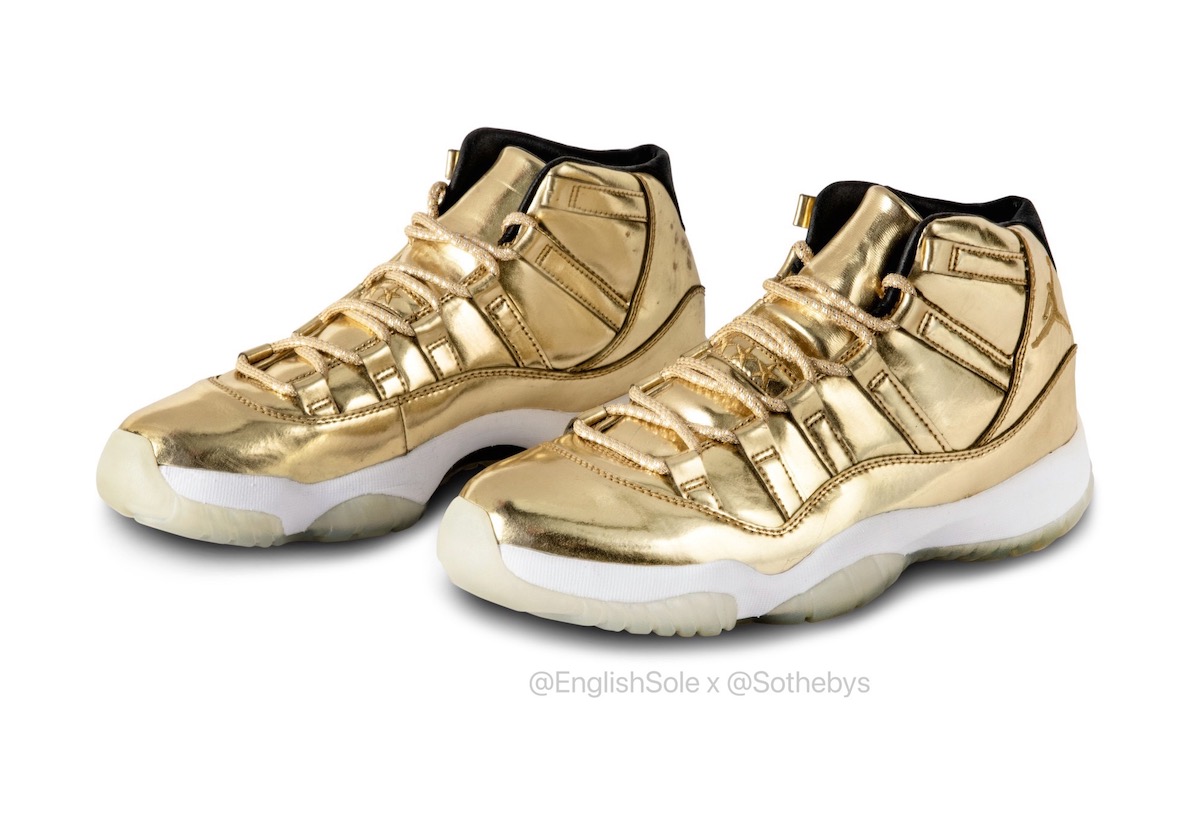 详细了解Usher的Air Jordan 11“ Metallic Gold”样品
