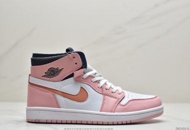 乔丹Air Jordan 1 High Zoom CMFT AJ1高帮 粉红 樱花粉情人节篮球鞋