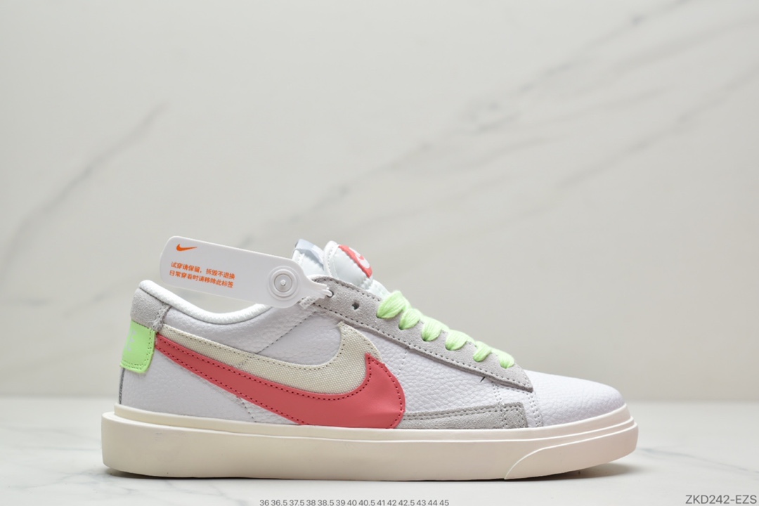 SACAI x Nike Blazer Low”White/Magma/Orange”2021ss春夏限定 开拓者低帮运动板鞋