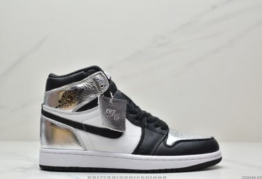 乔丹Air Jordan 1 High “Silver Toe”“Metallic Silver”黑银脚趾 AJ1乔丹一代高帮篮球鞋