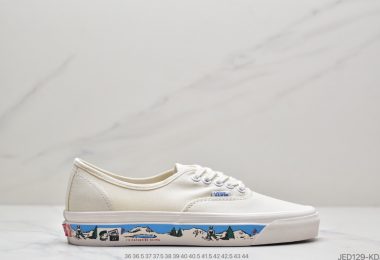 万斯Vans Authentic 44 DX 万斯 牛奶白麂皮低帮硫化帆布鞋板鞋