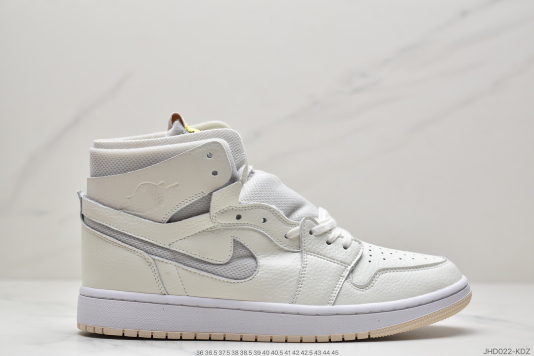 乔丹Air Jordan 1 Zoom Air CMFT“Summit White” 珍珠奶茶 米白中帮篮球鞋