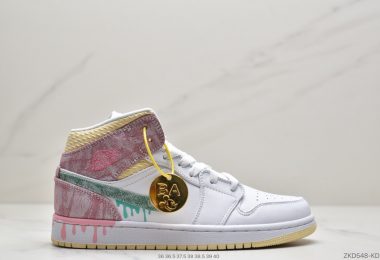 乔丹 Air Jordan 1 Mid GS 中帮 冰激凌 AJ1篮球鞋