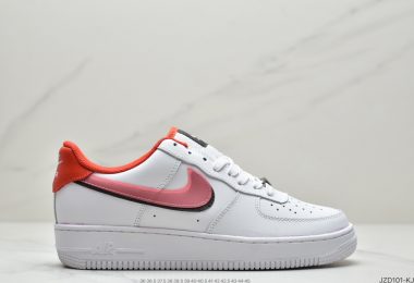 耐克Nike Air Force 1’07 GS WhiteRed/Black空军一号经典低帮百搭休闲运动板鞋