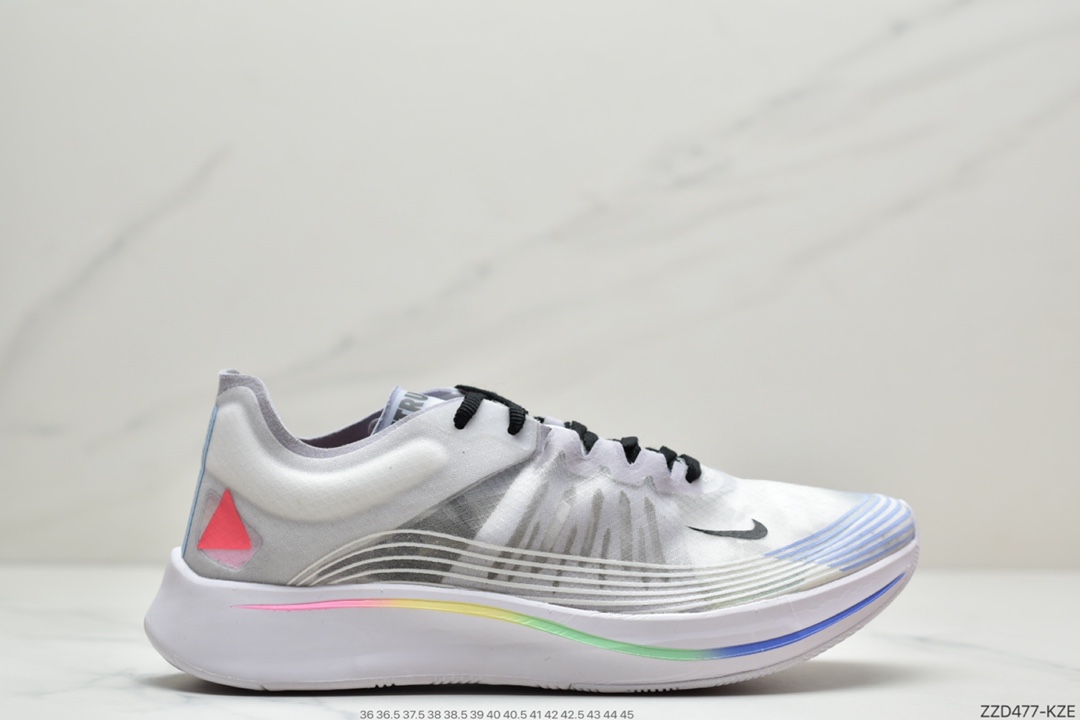 耐克 NIKE Zoom Fly BETRUE 彩虹透气网面跑步鞋