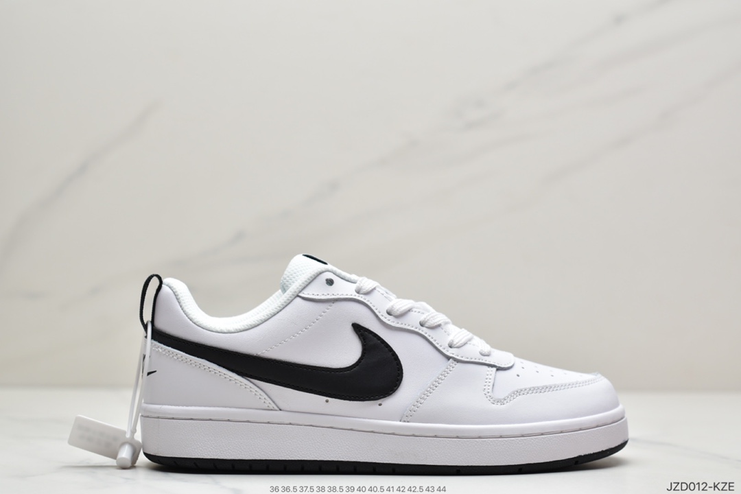 耐克Nike Court Borough Low”All White”学院系列休闲运动皮革板鞋