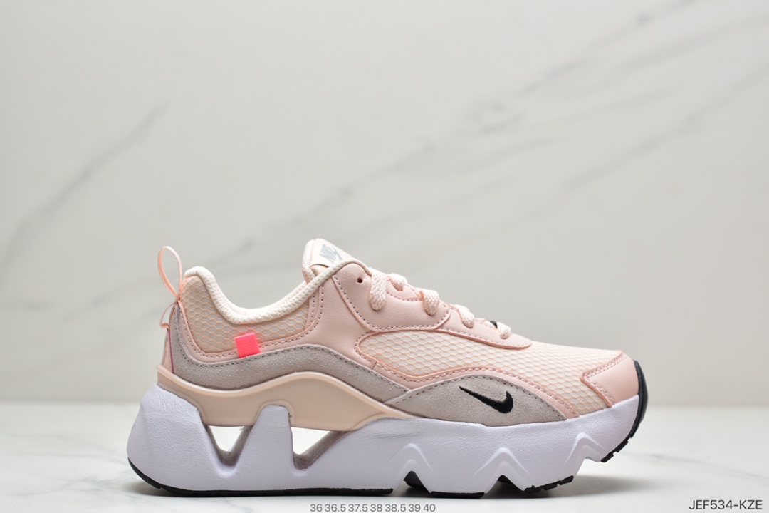 耐克NIKE Wmns RYZ 365″White/Pink/Orange”新款增高镂空中底运动休闲生活慢跑鞋