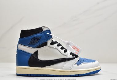 Travis Scott x Fragment x Air Jordan 1 High OG SP “Military Blue”闪电倒钩高帮篮球鞋