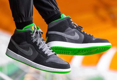 Air Jordan 1 Mid PE For Oregon Ducks 田径运动鞋