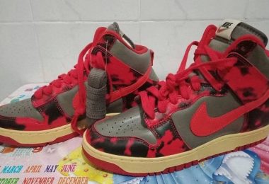 耐克Nike Dunk High “Red Camo”细节赏析