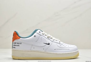 耐克 Nike Air Force1 白绿橙 空军一号休闲运动板鞋