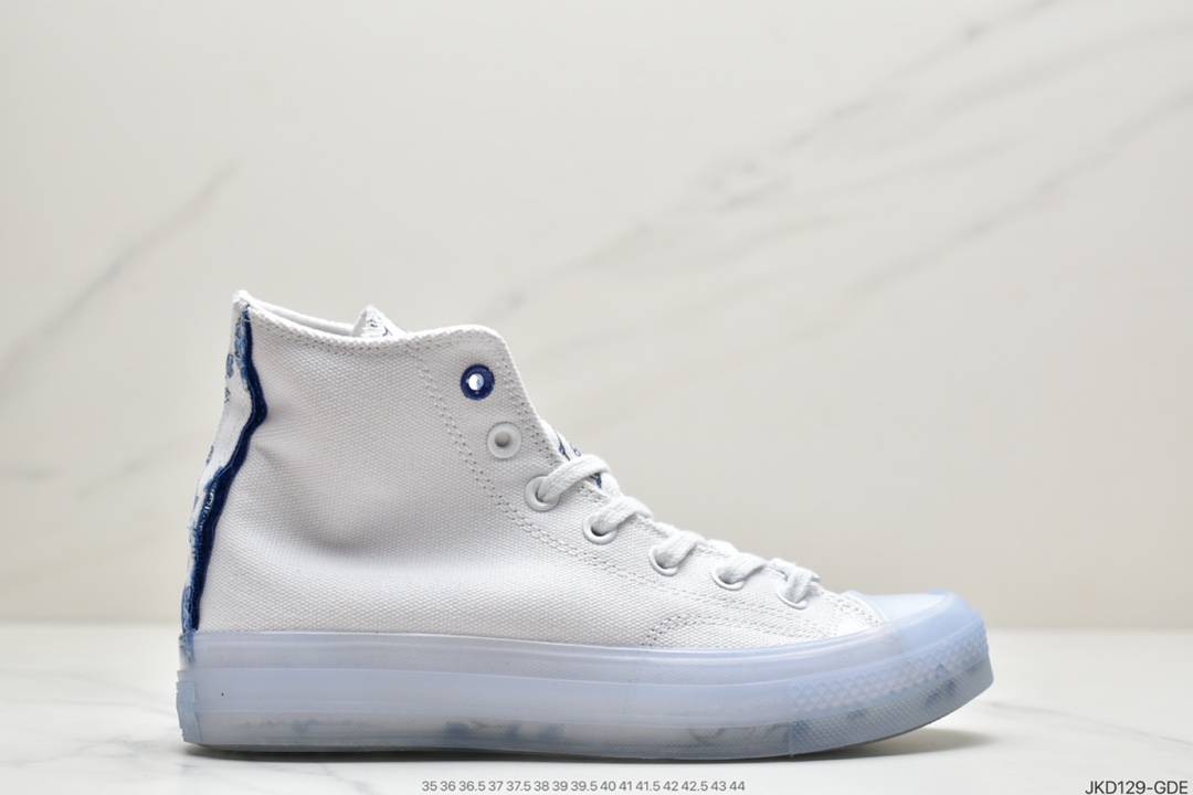 匡威Lay Zhang x Converse 1970s High 2.0张艺兴联名“帆布白青花瓷方巾”高帮休闲板鞋