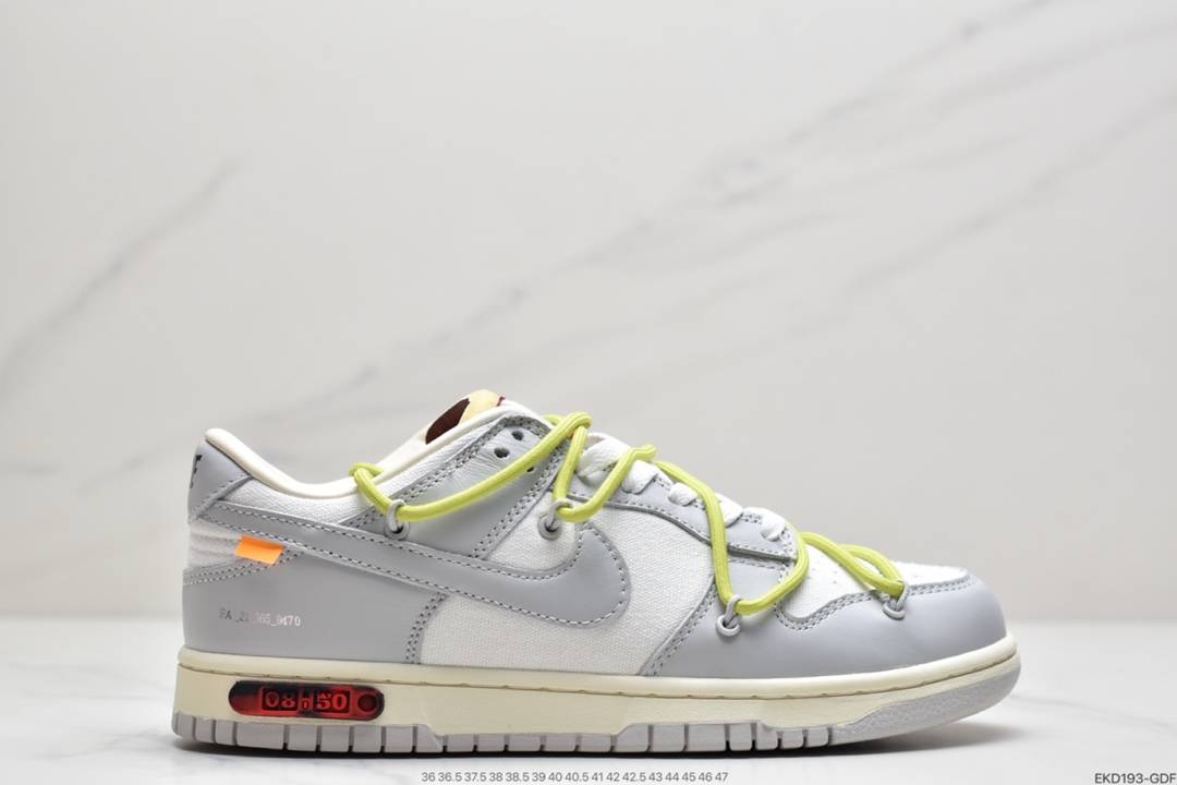 耐克Nike 0ff-White x Nike Dunk Low“04 of 50” OW 白灰色低帮运动板鞋