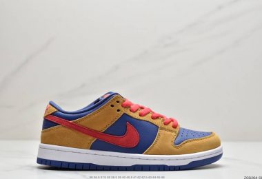 耐克 Nike SB Dunk Low Pro”Reverse Papa Bear”扣篮系列低帮休闲运动滑板板鞋“棕红蓝熊爸爸”