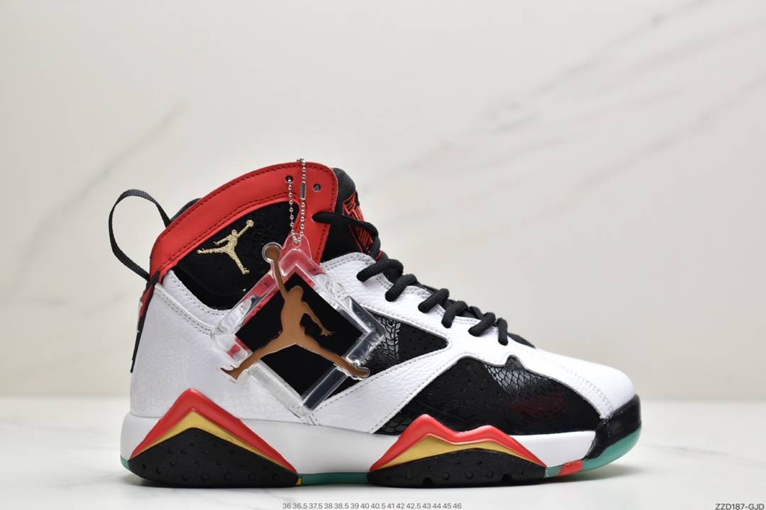 乔丹 Air Jordan AJ7 Cspace 紫禁之巅 中国祥云 夜光 多色‭‮素元‬‬拼接 ‭‮过通‬‬波尔多酒红色 男子篮球战靴