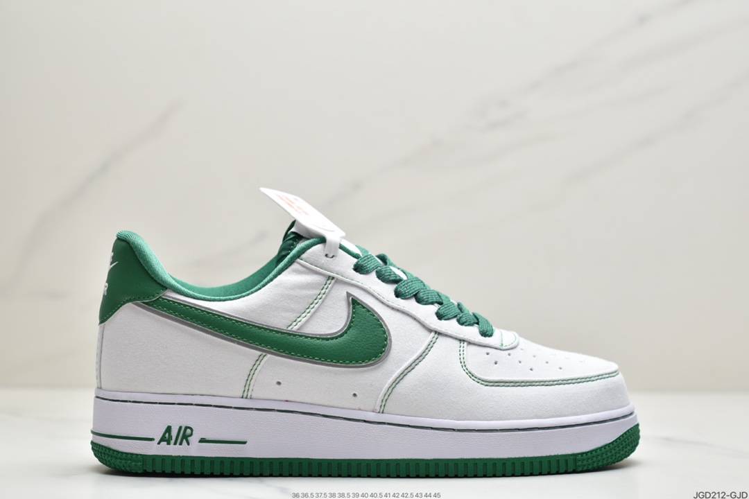 耐克Nike Air Force 1’07 Canvas”White/Black 3M”空军一号经典低帮百搭休闲运动板鞋 帆布白黑缝线