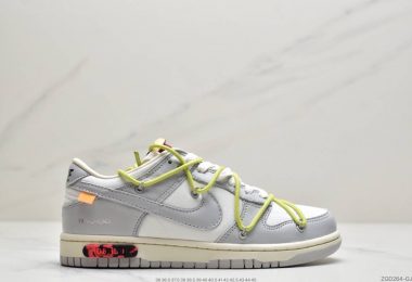 Off-White™ x Nike SB Dunk Low”The 50″扣篮系列低帮经典百搭休闲运动板鞋“OW黑衣粉紫”