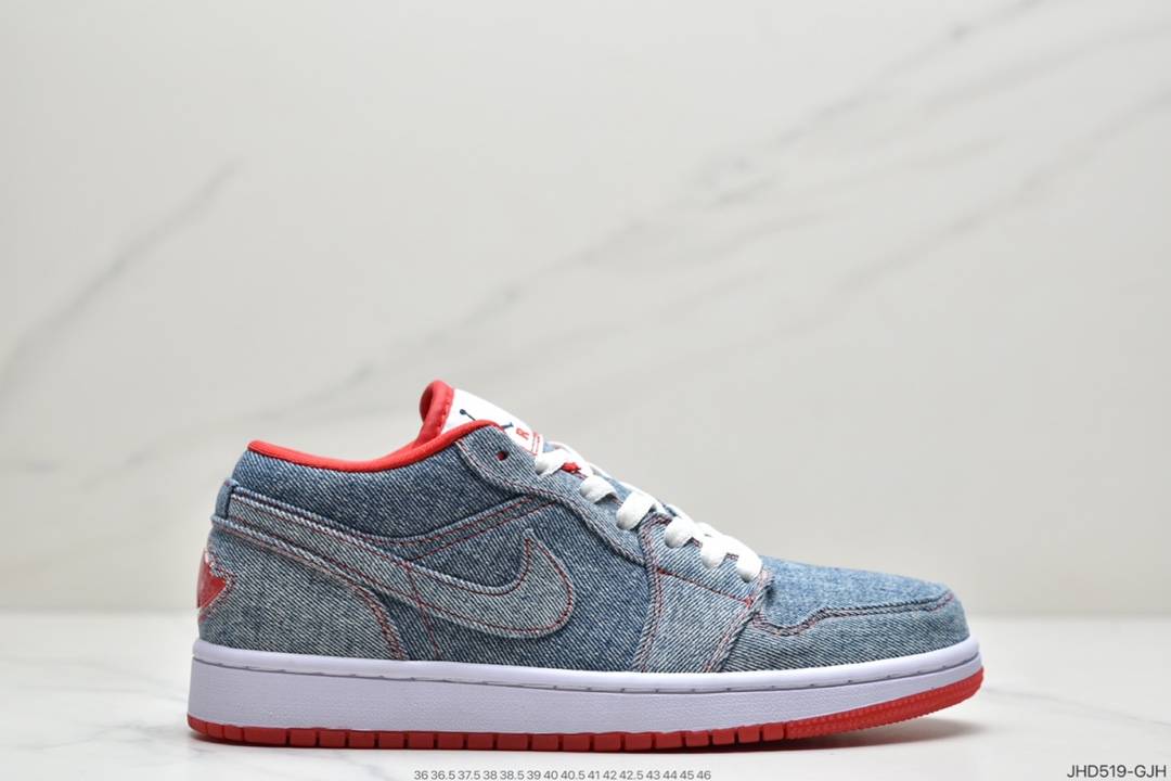 乔丹Air Jordan 1 Low”Brushstroke Swoosh”AJ1乔丹一代低帮经典复古文化休闲运动篮球鞋