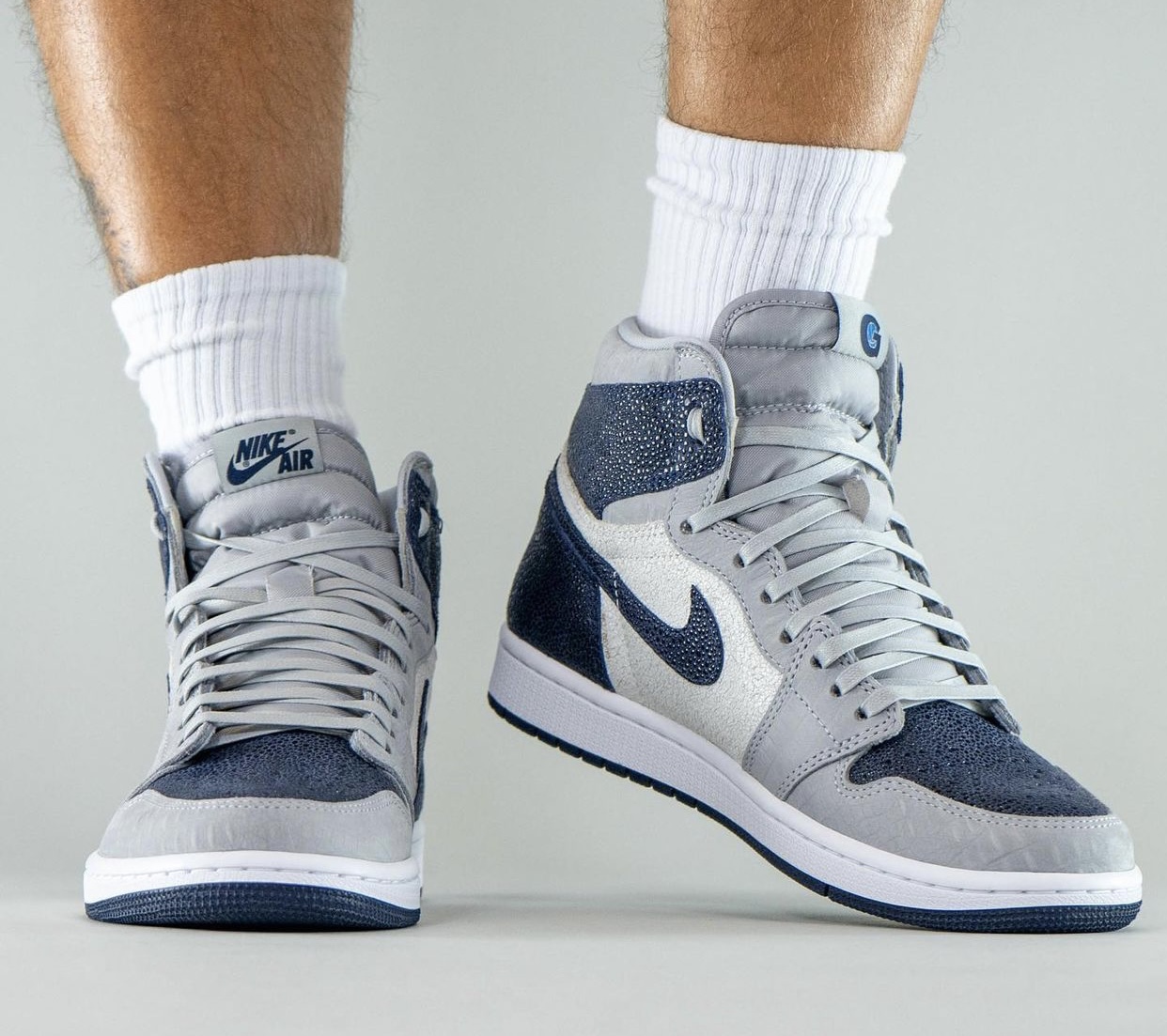 Air Jordan 1 Georgetown Hoyas PE 上脚