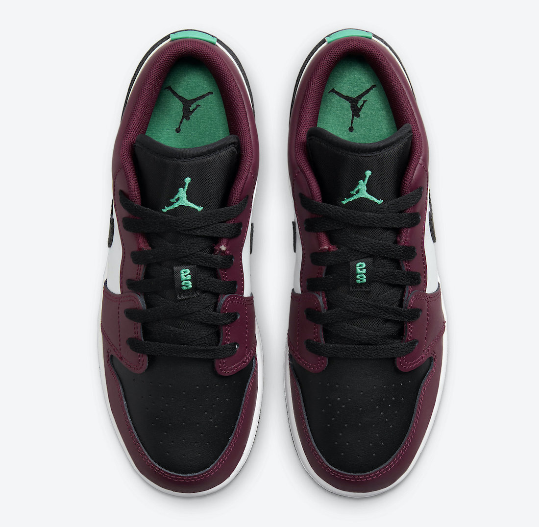 Air Jordan 1 Low SE GS Dark Beetroot Black Roma Green DM0589-635 发售日期