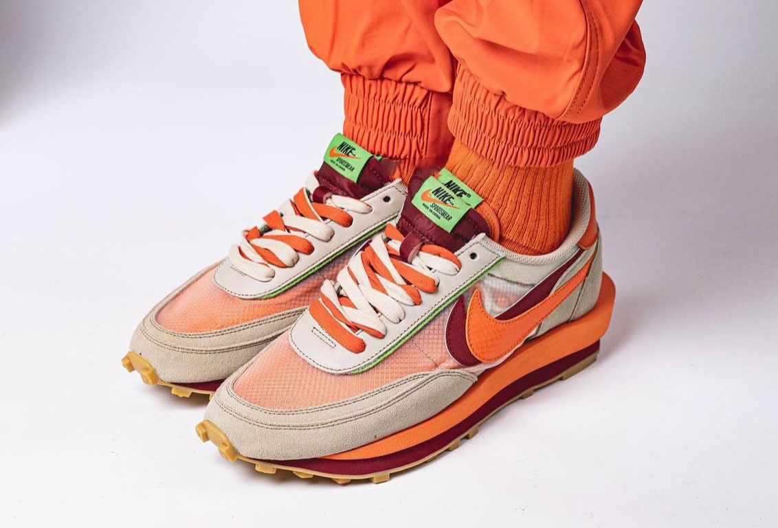 Clot Sacai Nike LDWaffle DH1347-100 脚上