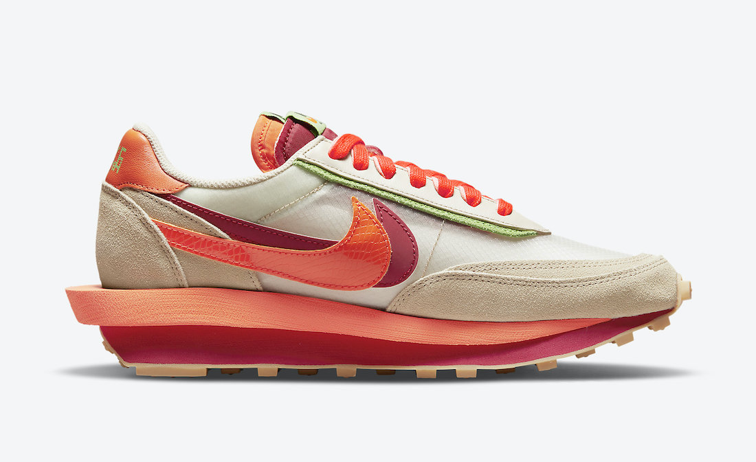 Clot Sacai Nike LDWaffle Orange Blaze DH1347-100 发布日期