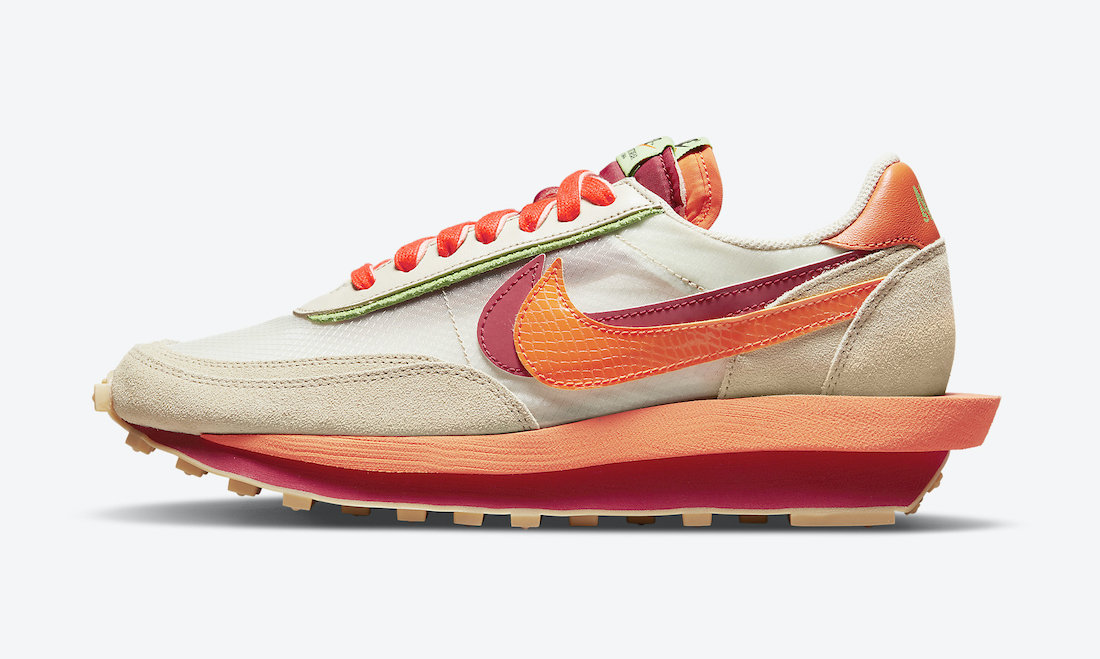 Clot Sacai Nike LDWaffle Orange Blaze DH1347-100 发布日期