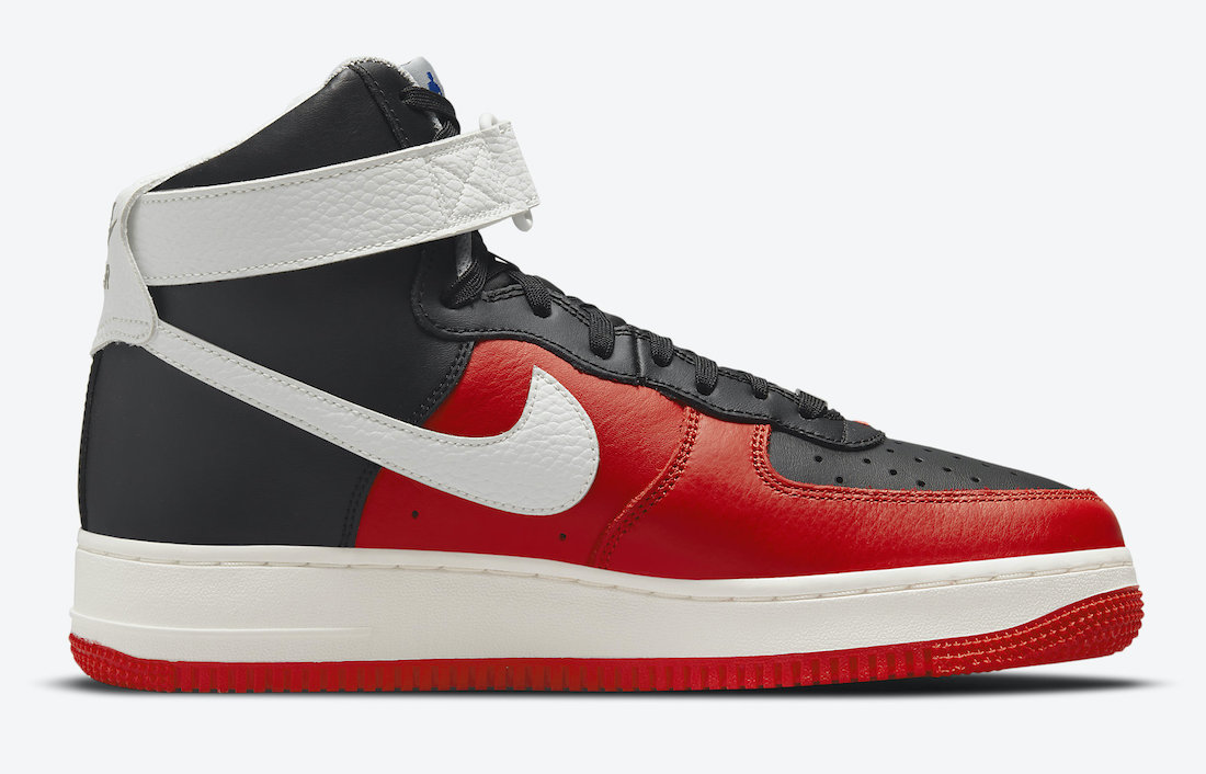 NBA Nike Air Force 1 High 黑智利红白帆 DC8870-001 发售日期