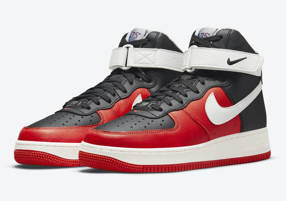 NBA Nike Air Force 1 High 黑智利红白帆 DC8870-001 发售日期