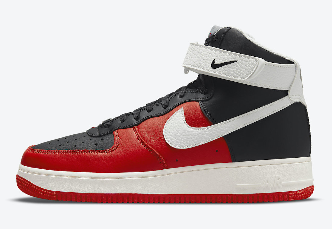 NBA Nike Air Force 1 High 黑智利红白帆 DC8870-001 发售日期