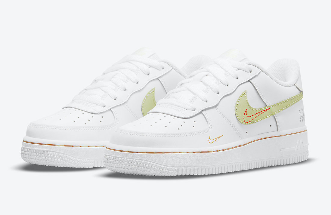 耐克 Air Force 1 GS White Bright Crimson Photo Blue Lime Ice DN8000-100 发布日期