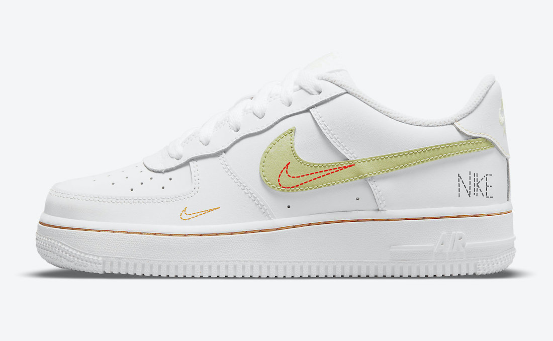 耐克 Air Force 1 GS White Bright Crimson Photo Blue Lime Ice DN8000-100 发布日期