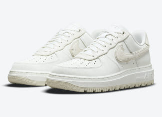 Nike Air Force 1 Luxe “Summit White” 搭配麂皮 Swooshes