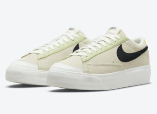 这款 Nike Blazer Low 平台采用反光 Swooshes