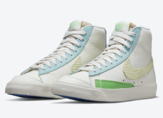 这款 Nike Blazer Mid '77 搭配混合材质