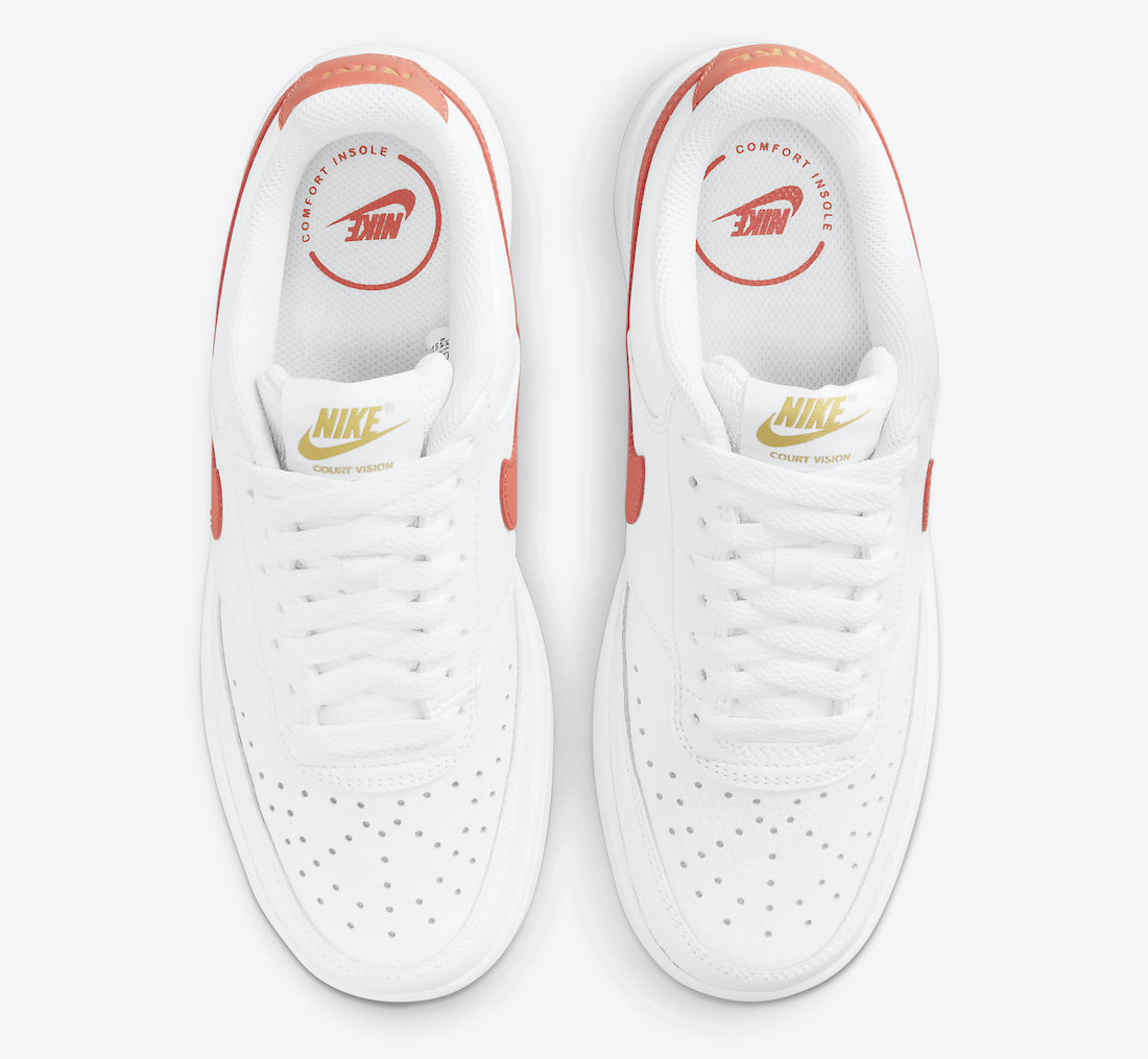 Nike Court Vision Low White Magic Ember CD5434-112 发布日期