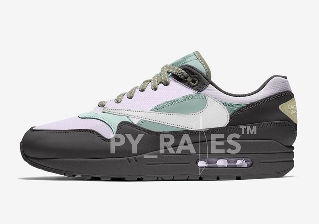 Travis Scott Nike Air Max 1 Off Noir Cave Stone Dusty Sage Celadon 发布日期模拟