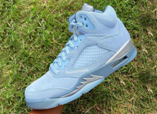 亲眼看看 Air Jordan 5 “Bluebird”